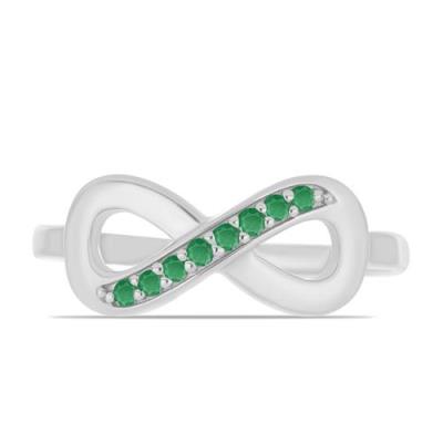 BUY 925 SILVER NATURAL EMERALD GEMSTONE RING